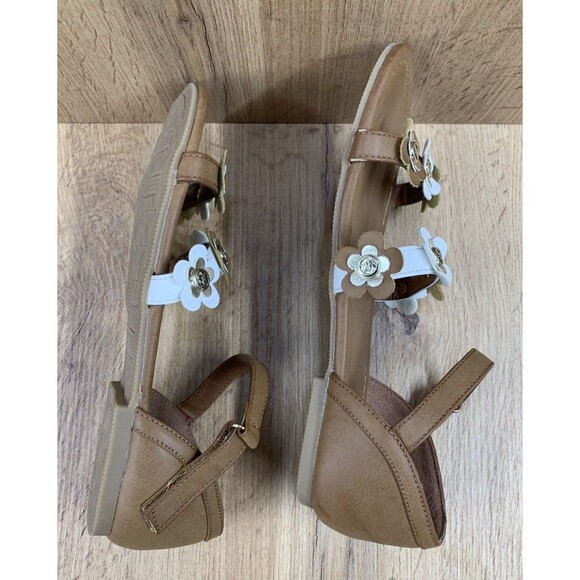 Michael Kors Toddler Girl Sandals Size 5 Brown Hook Loop Closure Casual Open Toe - Picture 10 of 16